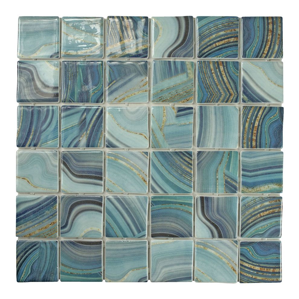 AGATA-3  5x5 verde glzd, Glasmozaïek 