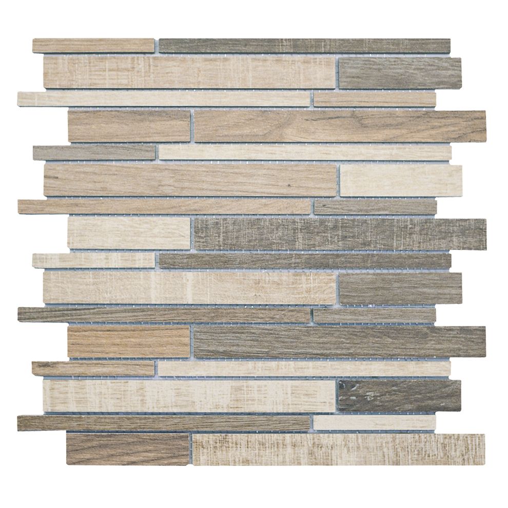 Mosaico MULTI WOOD-1 marrone/beige  porcellanatomosaik