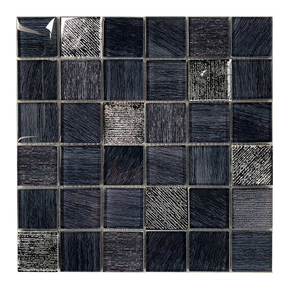 LINEA-1 4,8x4,8 nera  Glasmozaïek 
