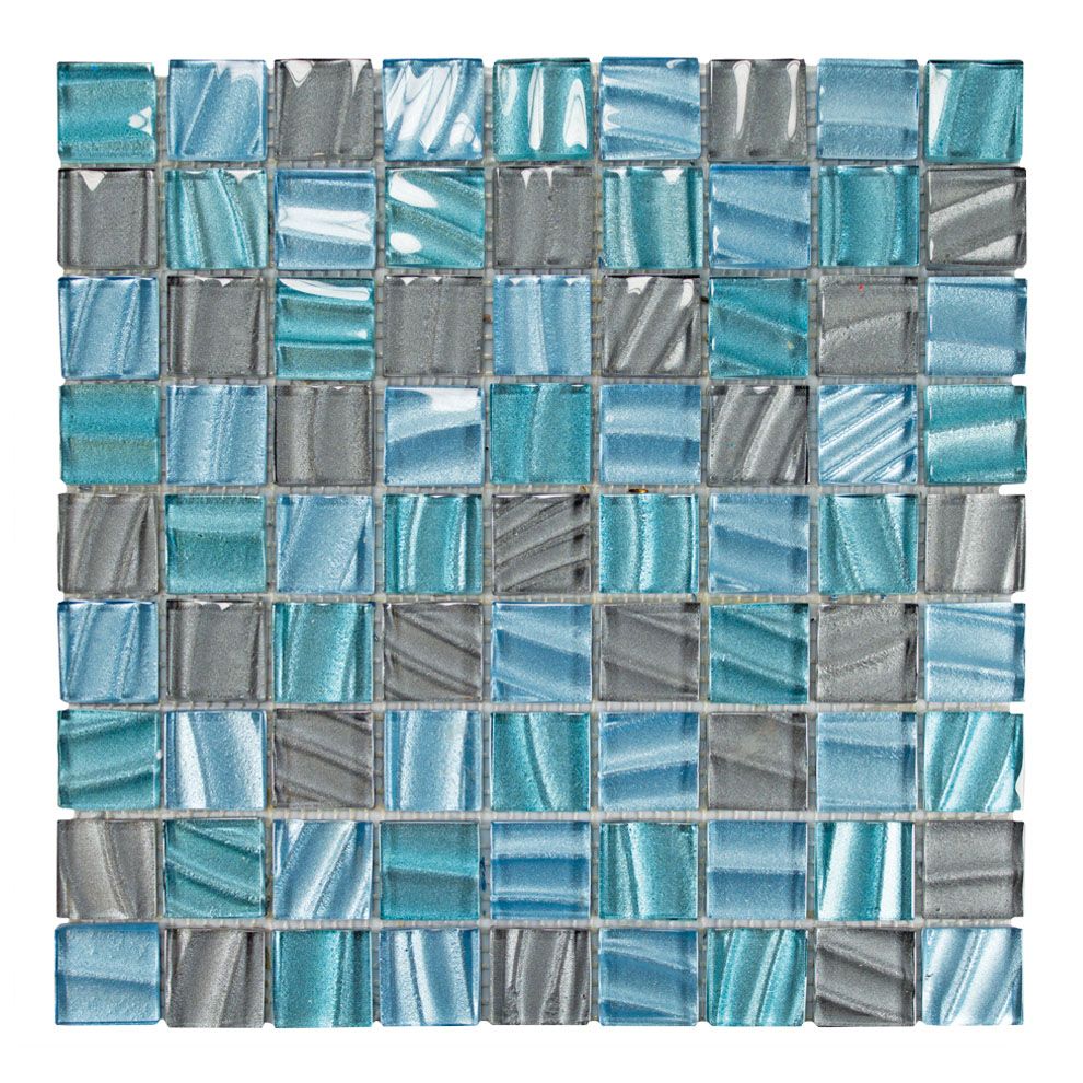 Glasmozaïek -AVW 3x3 azul/verde glzd,  glasmozaïek