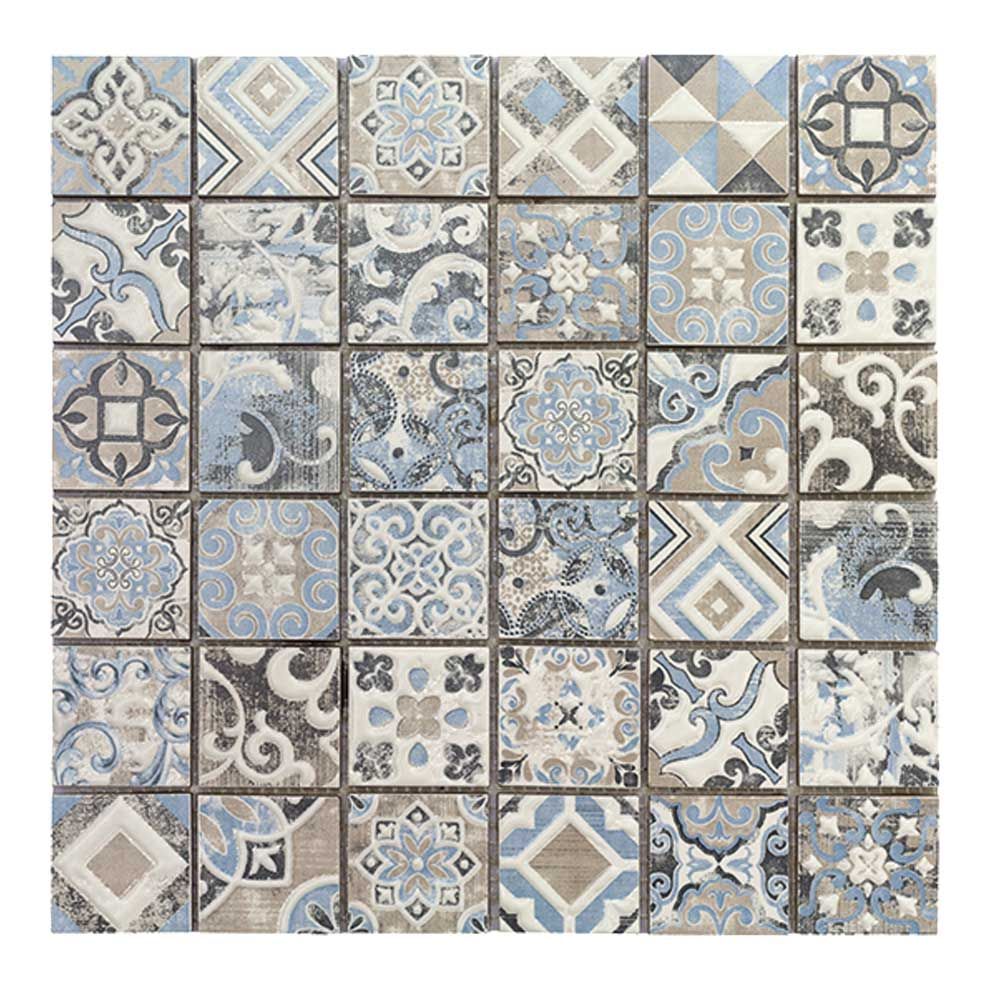 Casa PATCHWORK-5 4.8x4.8 azzurro keramisch mozaïek