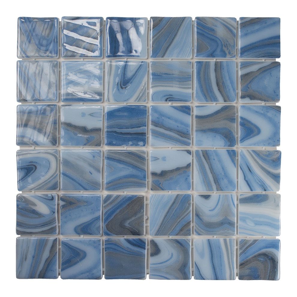 AGATA-2  5x5 blu glzd, Glasmozaïek 