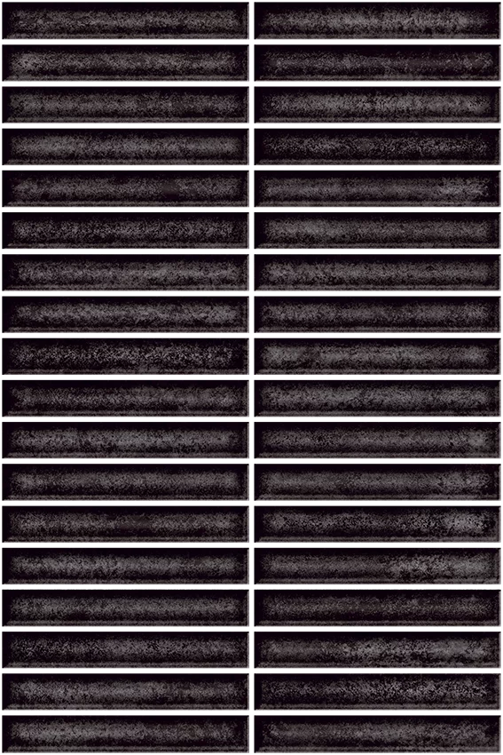 MONPELLI geschnittenes Mozaïek zwart MURANO 20x30 cm
