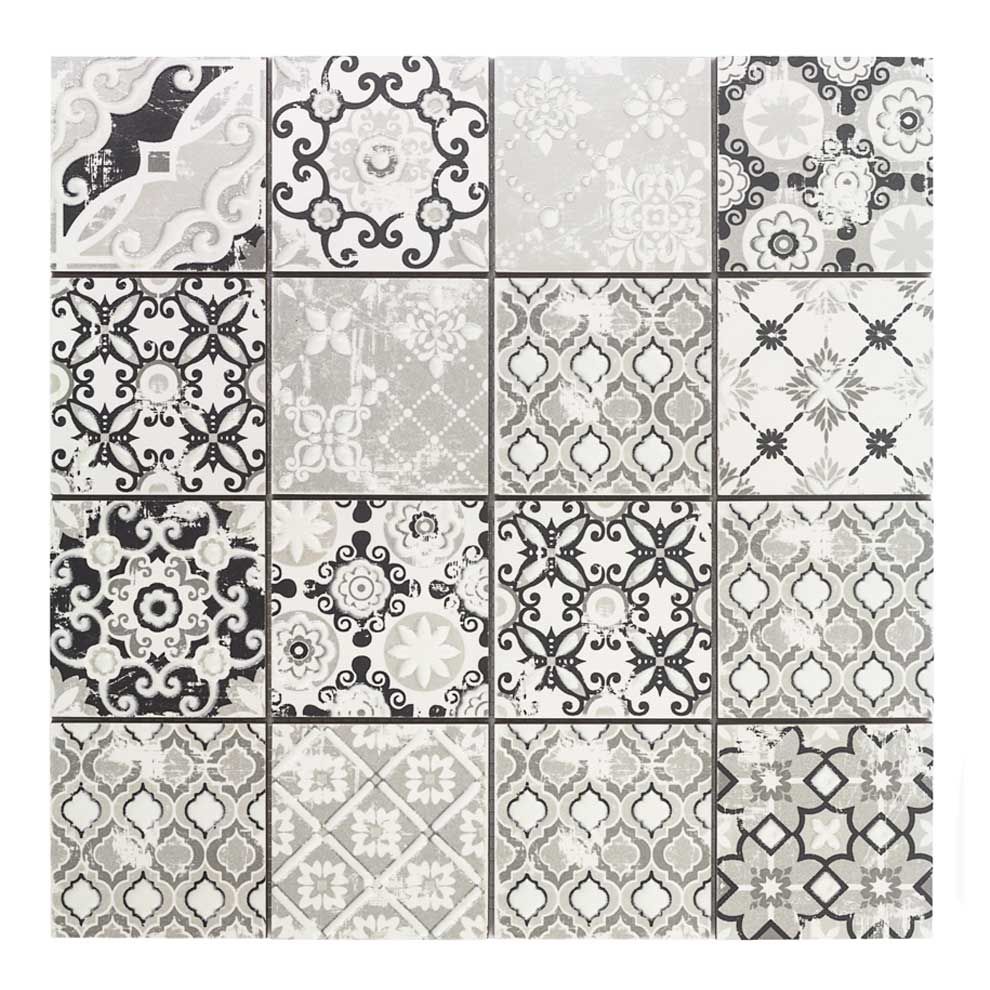 Casa PATCHWORK-3 7.5x7.5 grigio keramisch mozaïek