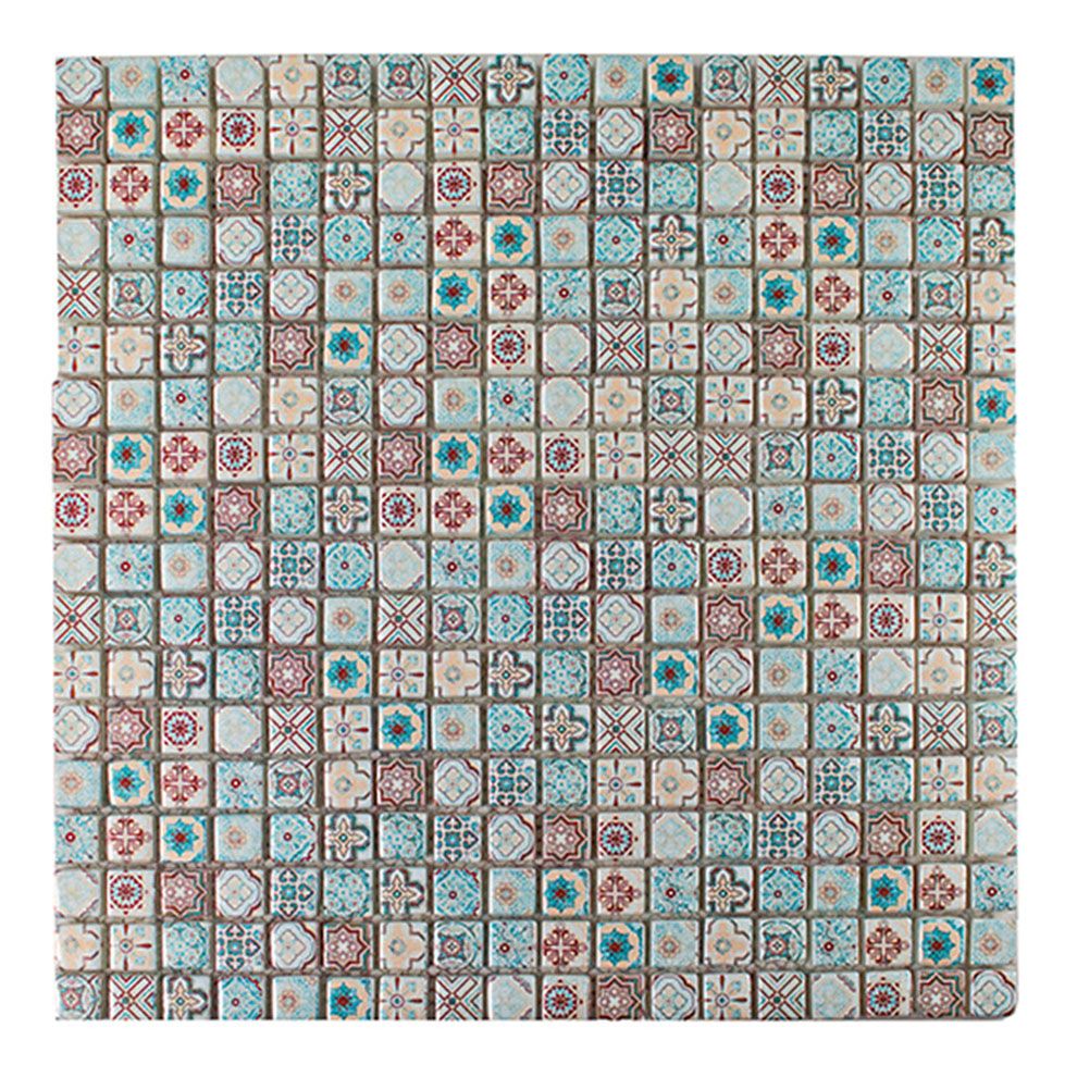 1,5x1,5 MONO-2  verde/beige glasmozaïek