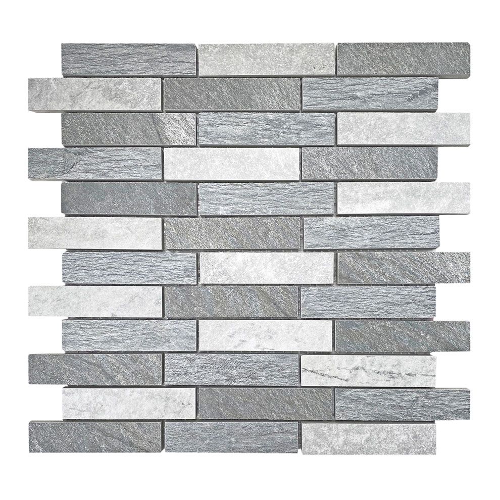 Mosaico MURO ARDESIA-1  antraciet/bianco/grigio porcellanatomosaik