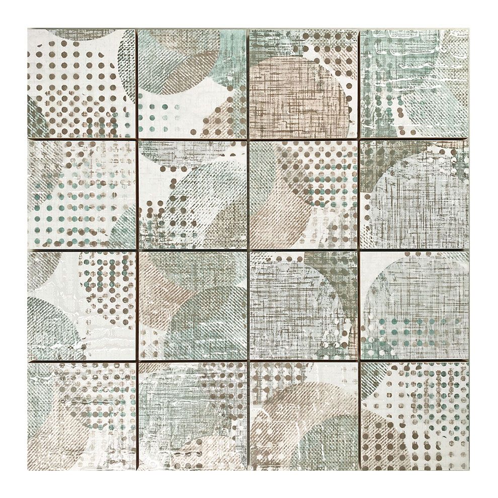 Casa PERLA-3 7.5x7.5 verde keramisch mozaïek