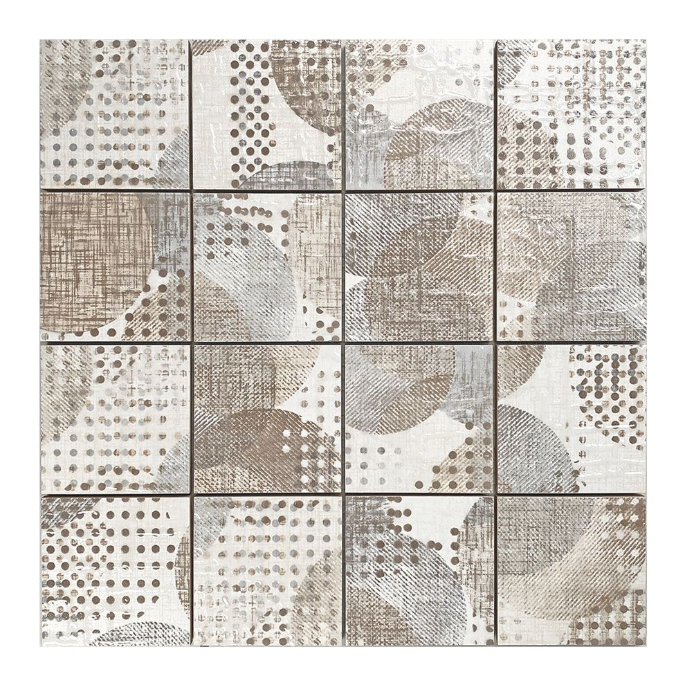 Casa PERLA-2 7.5x7.5 beige  keramisch mozaïek
