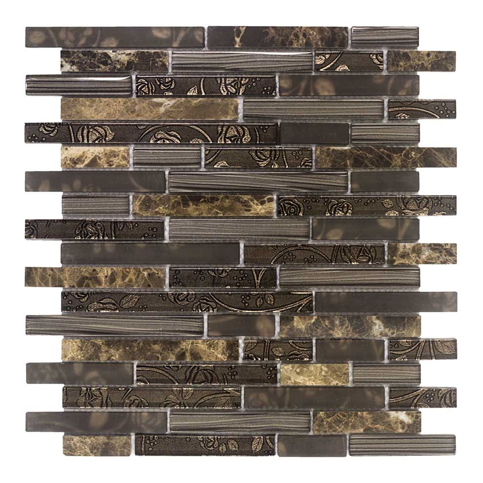 BRICK 1.5 FIORE-2 marrone gepolijst Materiaal-Mix