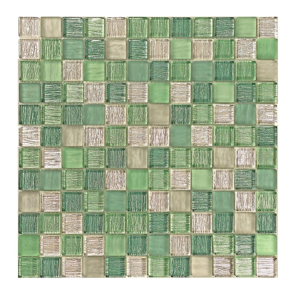 2,3x2,3 LINO-6  verde glzd/mat Glasmozaïek 