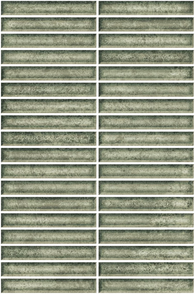 MONPELLI geschnittenes Mozaïek OLIVE MURANO 20x30 cm