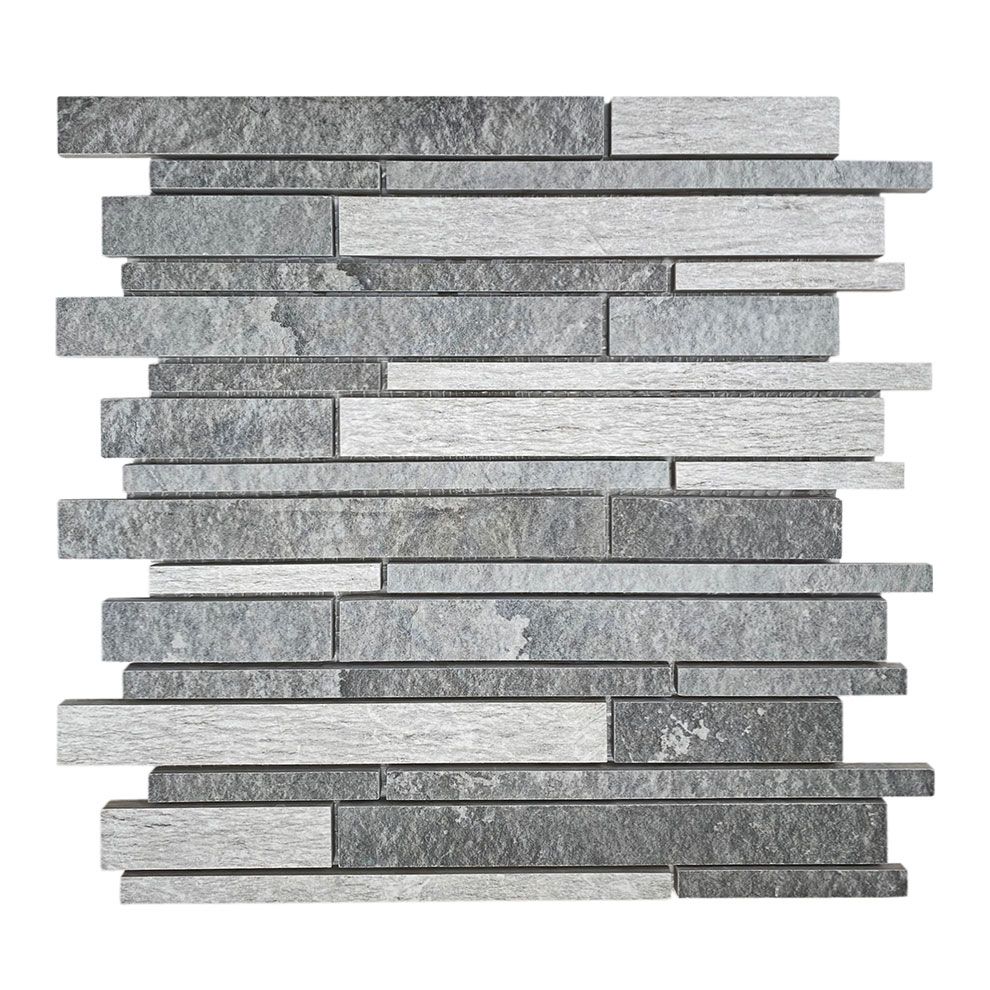 Mosaico MULTI ARDESIA-1  antraciet/bianco/grigio porcellanatomosaik
