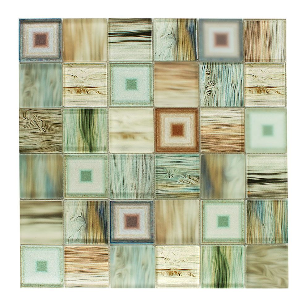 FINO-1 4,8x4,8 verde glzd,/mat Glasmozaïek 
