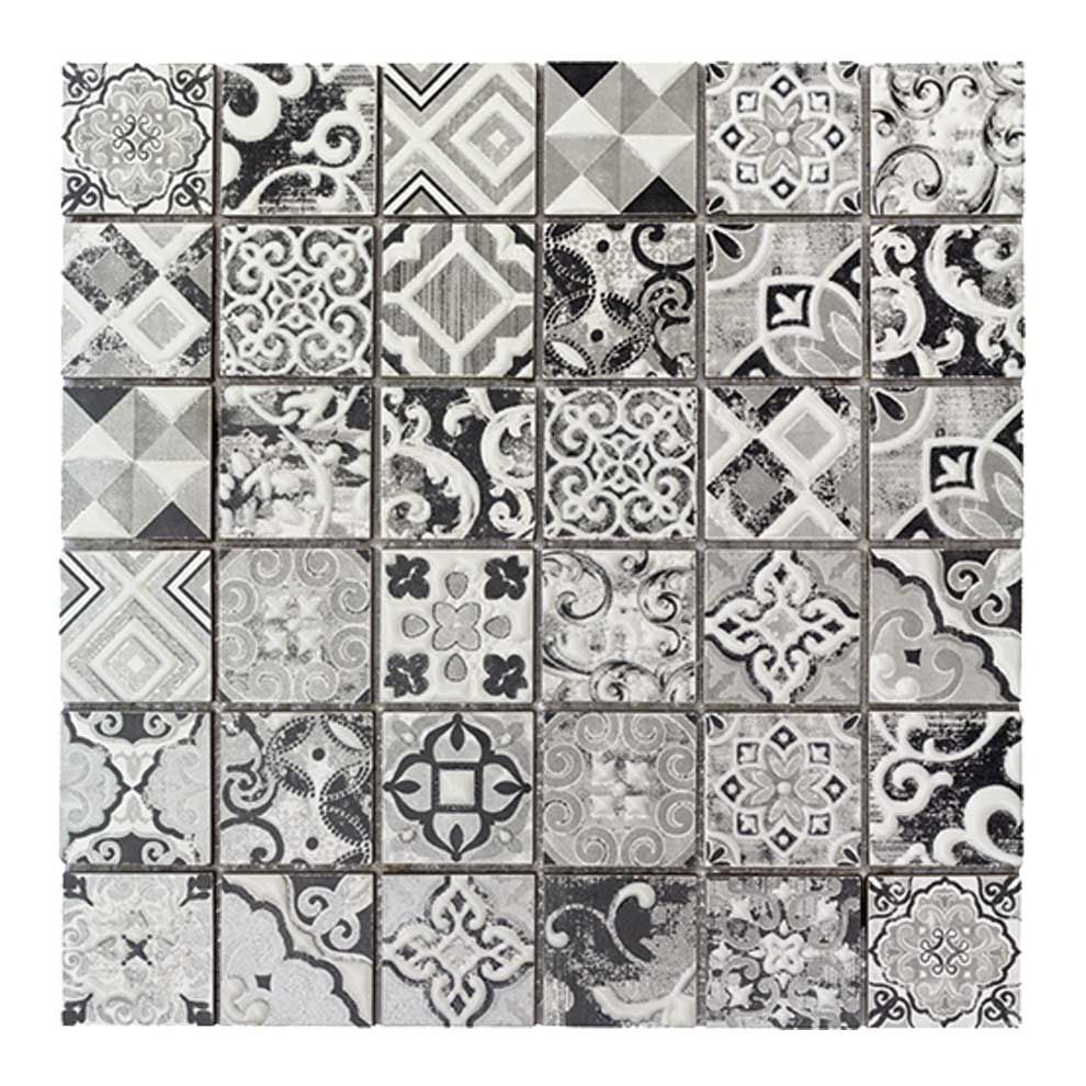 Casa PATCHWORK-7 4.8x4.8 grigio keramisch mozaïek